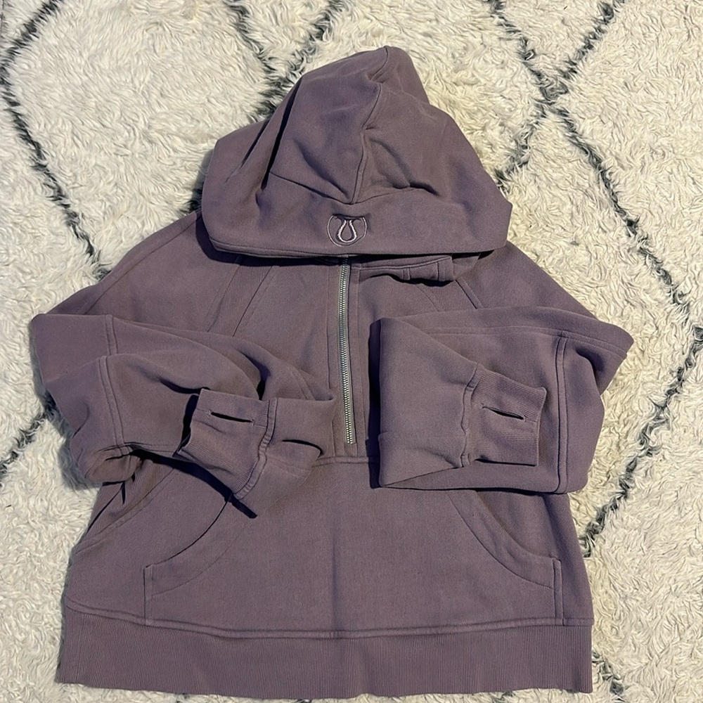Purple scuba oversized half zip